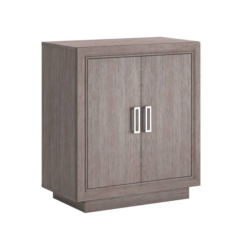Stackable Gray Storage Shelf with Adjustable Shelves for Entryway - Brown