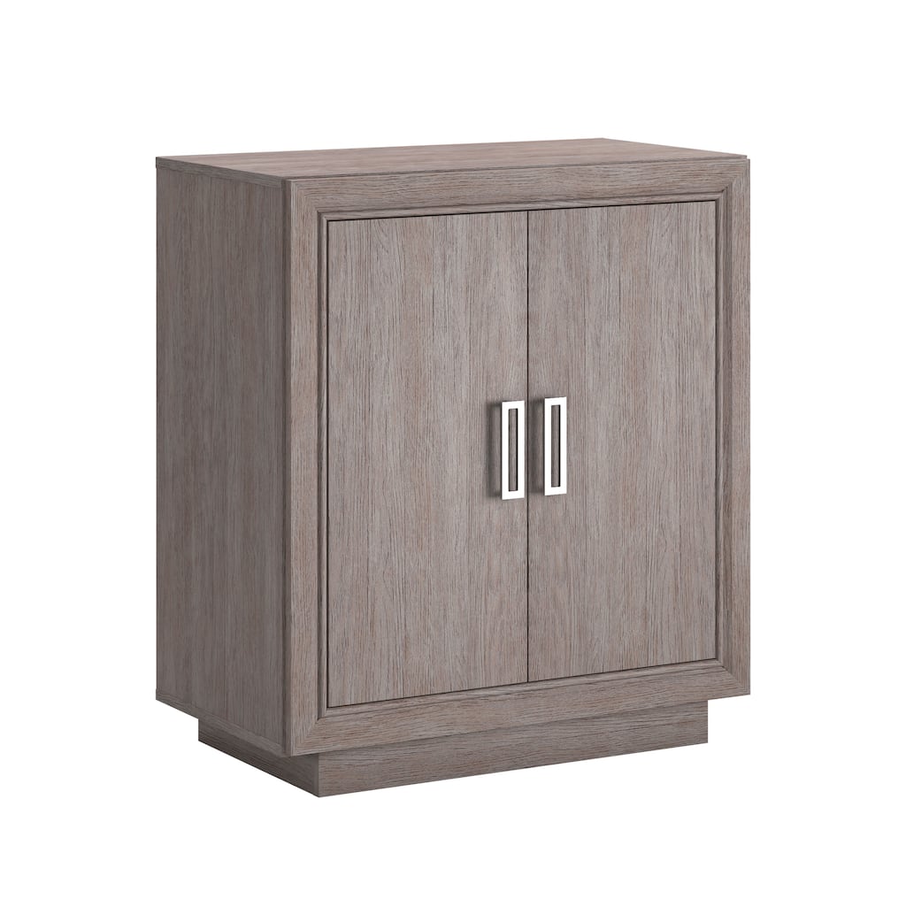 Wood Storage Cabinet with Functional Design, Medium Gray - 29.29"W x 16.14"D x 33.07"H