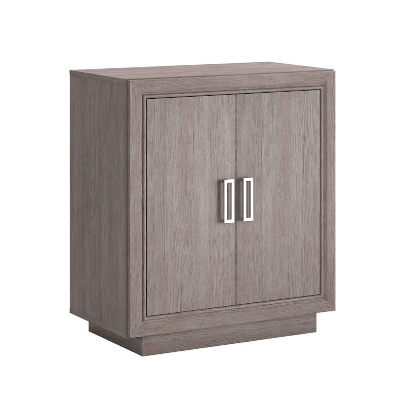 Wood Storage Cabinet with Functional Design, Medium Gray - 29.29"W x 16.14"D x 33.07"H