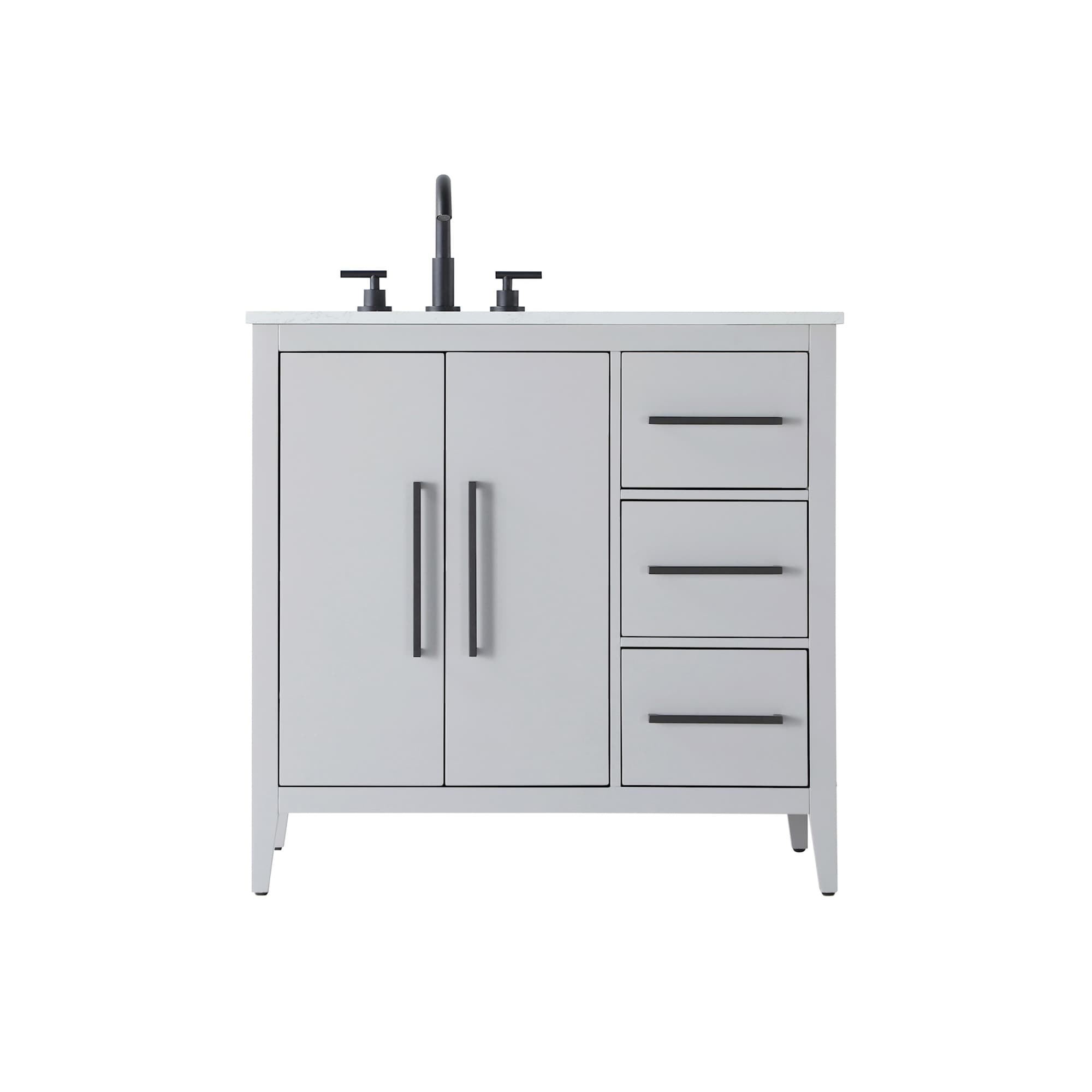 Elegant Lighting VF29336 Millie 36" Free Standing Single Basin Vanity