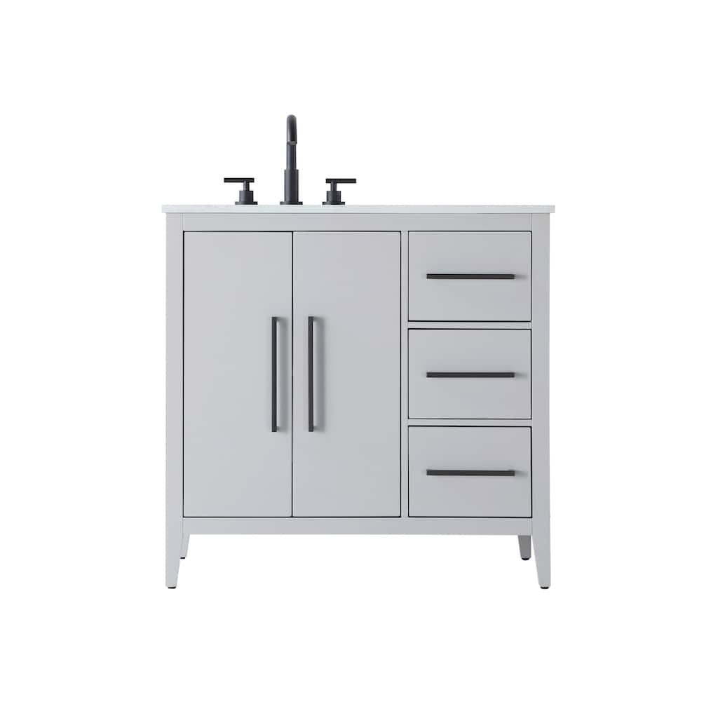 Elegant Lighting VF29336 Millie 36" Free Standing Single Basin Vanity