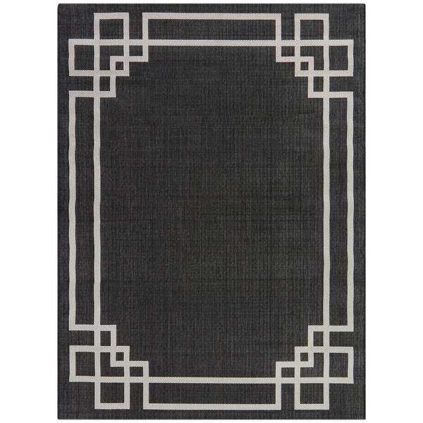 Lyra Art Deco Border Indoor/Outdoor Area Rug