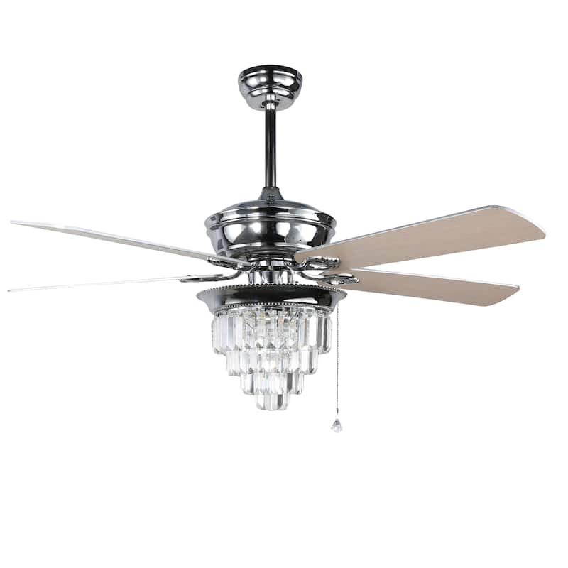 Belladepot 52" Crystal Reversible Ceiling Fan with Light Kit and Remote Control