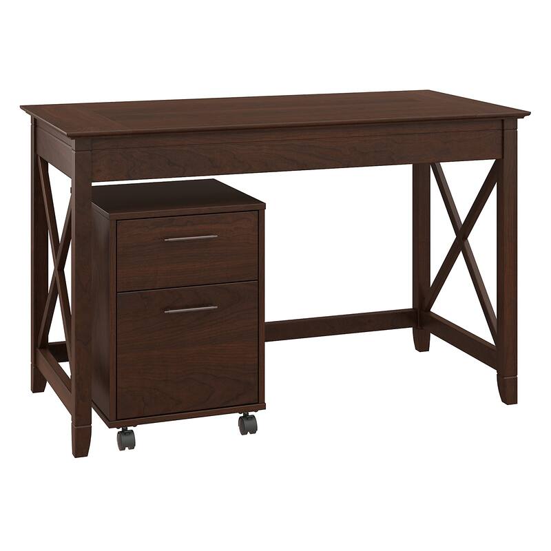 Key West 48W Writing Desk with Mobile File Cabinet by Bush Furniture