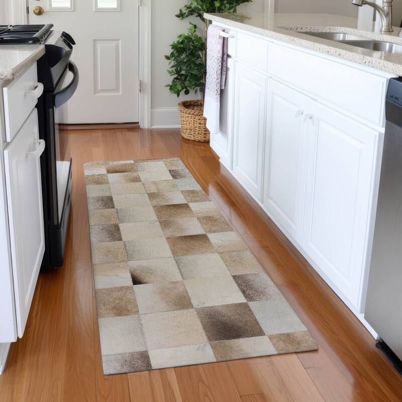 Premium Washable Super Soft Modern Chic Mayfield Rug - Taupe - 2' 3" x 7' 6" - Runner