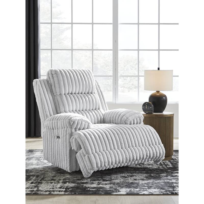 Signature Design by Ashley Technique White Recliner