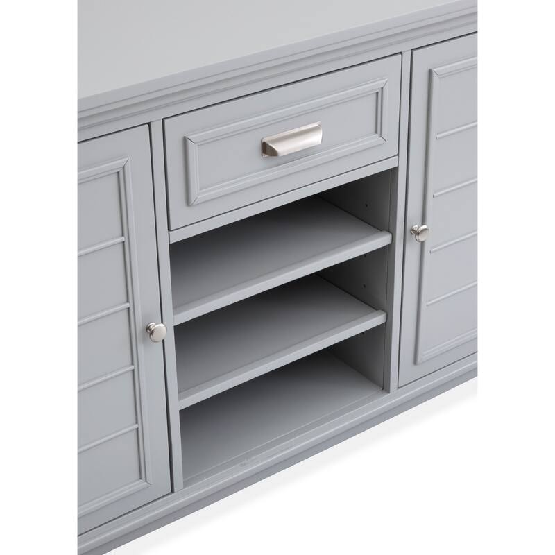 Magnussen Home Charleston Harbor Gray Server - 60''W x 18''D x 35''H