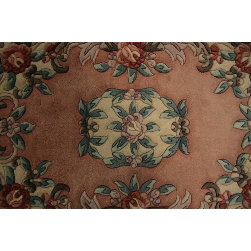 Hand Knotted Oriental 100% Wool Carpet Traditional Floral Oranges & Rust Art Deco Area Rug - 3' 2'' X 2' 0''