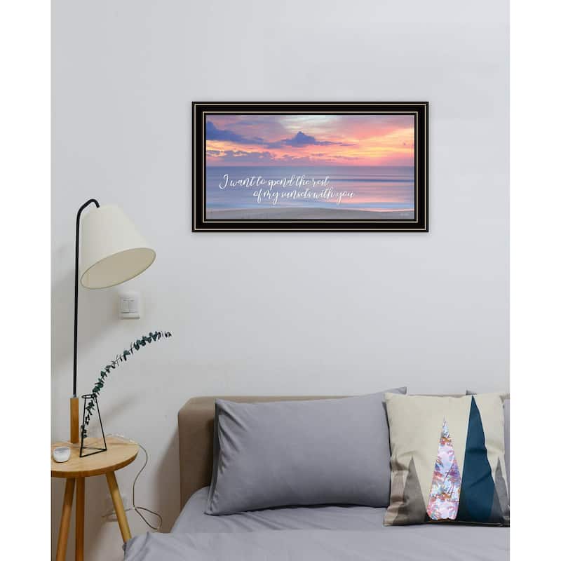 TrendyDecor4U "Rest of My Sunsets II" Framed Print Wall Art