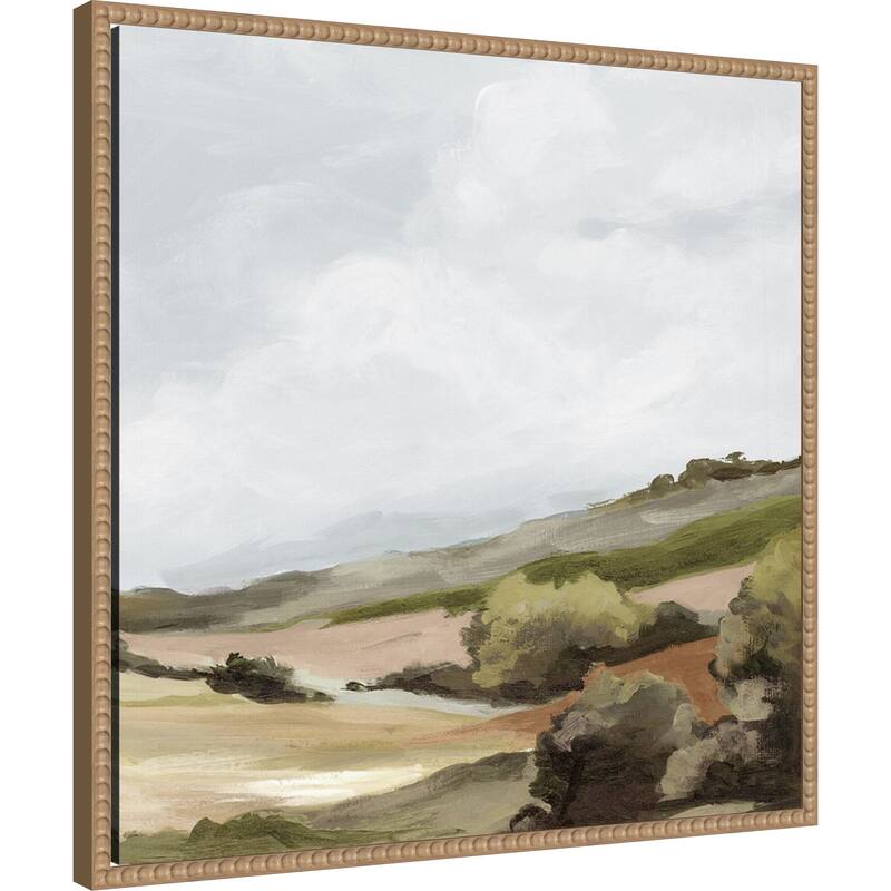 The Soft Hills No. 2 by Luna Mavis (22 x 22 in.), Framed Canvas Wall Art Print