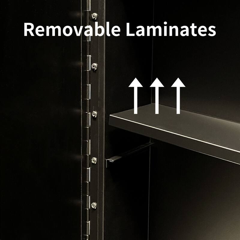 Medicine Cabinet Mirror, Wall-Mounted or Recessed Installation, Black Iron Powder Material, Removable Shelf for Bathroom