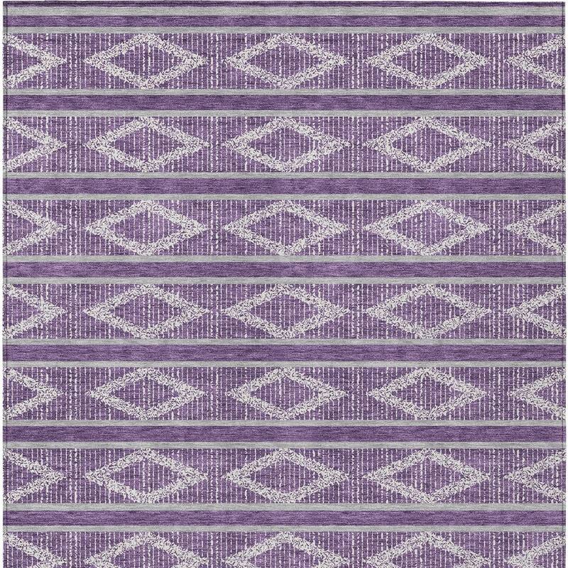 HomeRoots Geometric Transitional Rectangle Outdoor Rug