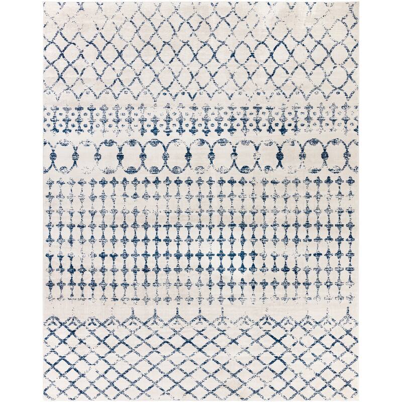 Livabliss Igor Distressed Moroccan Trellis Area Rug