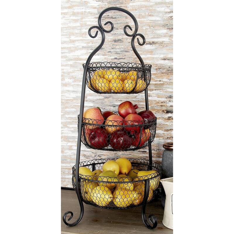 Metal Tiered Server - Black - Roche River Decor