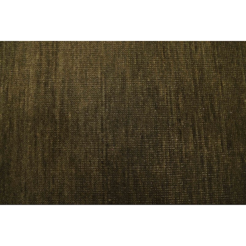 ECARPETGALLERY Hand-knotted Pak Finest Gabbeh Dark Olive Green Wool Rug - 9'0 x 12'3