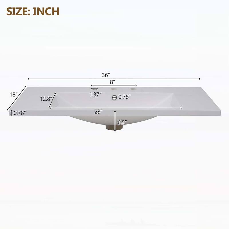 36'' Wall Mounted Bathroom Vanity
