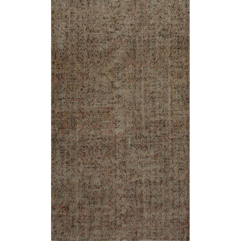 Hand Knotted Oriental 100% Wool Carpet Transitional All-Over Oranges & Rust Anatolian Area Rug - 8' 1'' X 5' 2''