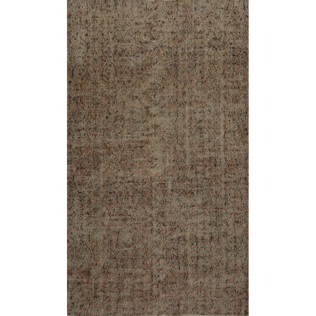 Hand Knotted Oriental 100% Wool Carpet Transitional All-Over Oranges & Rust Anatolian Area Rug - 8' 1'' X 5' 2''