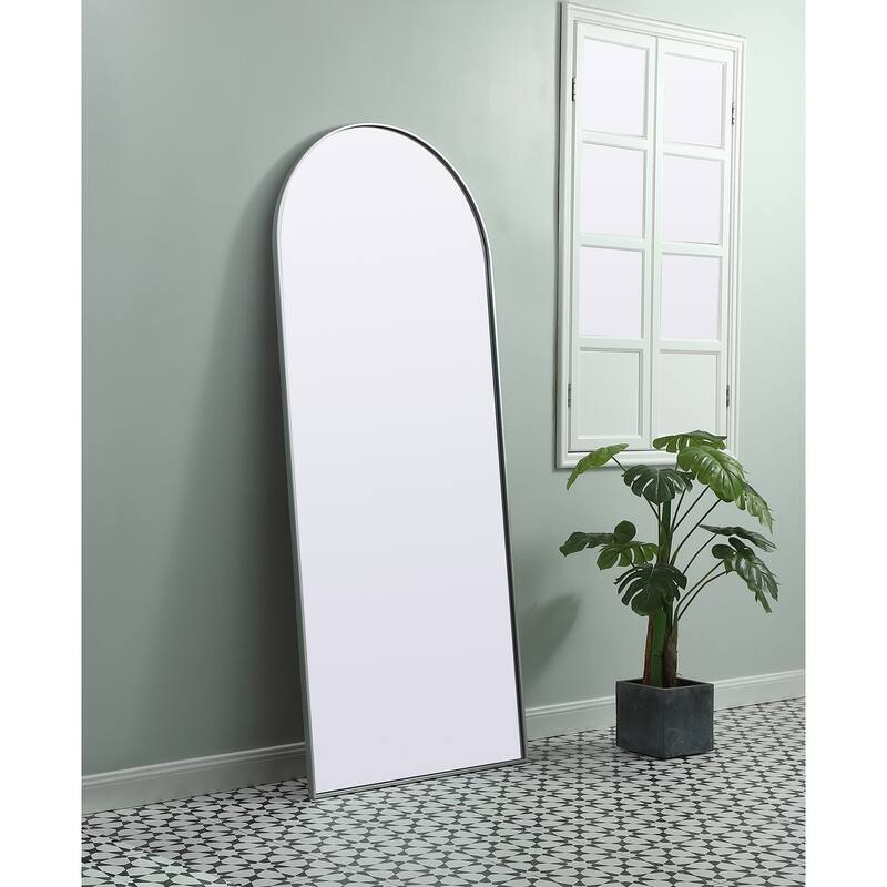 Indigo Home Metal Frame Arch Full Length Mirror 32x76 Inch