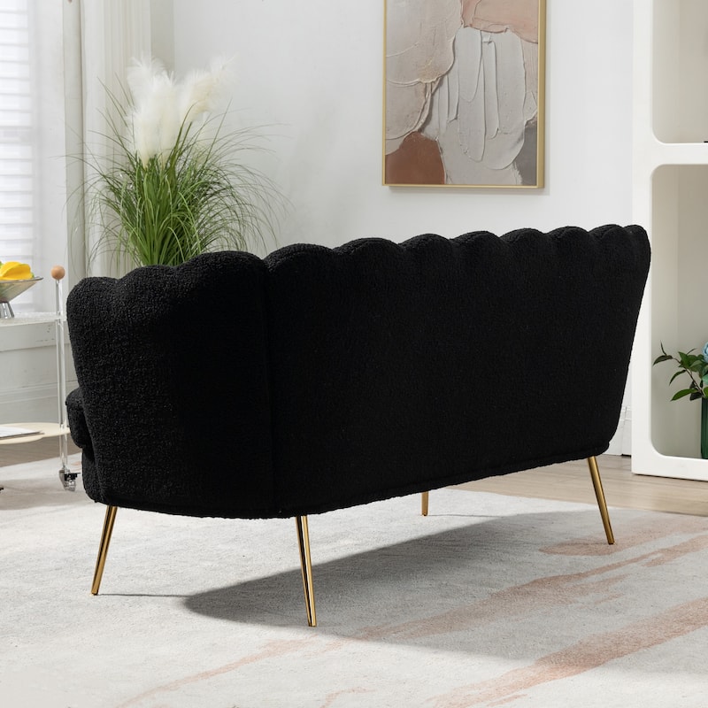 59"W Mid-century Modern Tufted Loveseat Upholstered Sofa
