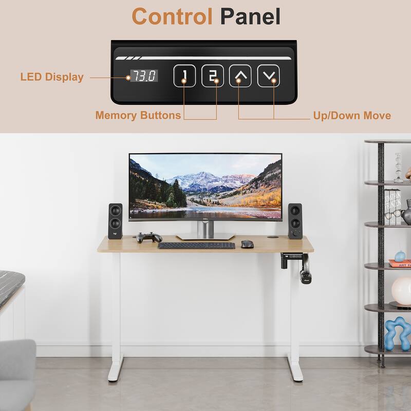 Electric Standing Desk, Height Adjustable Desk with LED Display