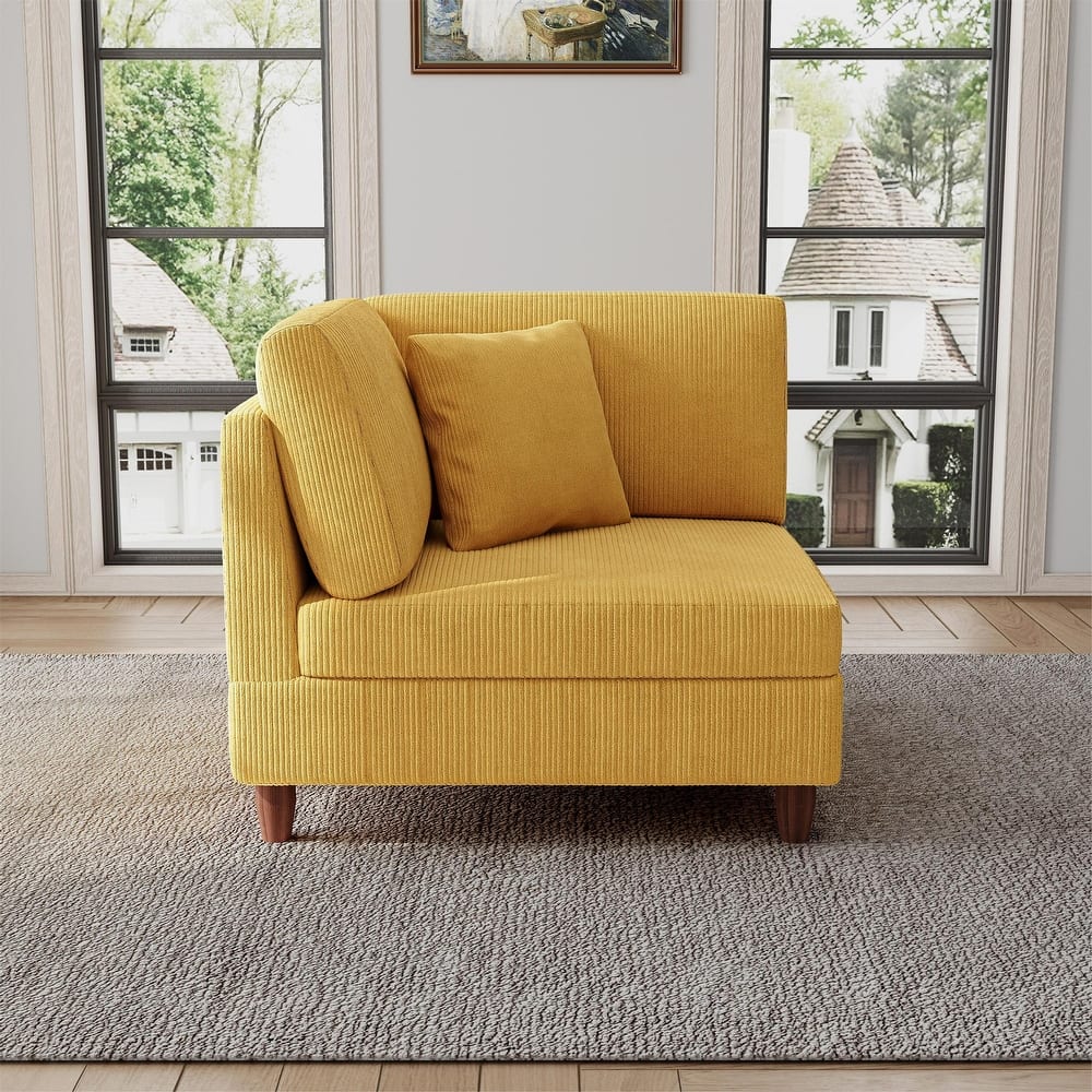 Modular Corduroy Armchair Sofa Accent Chair