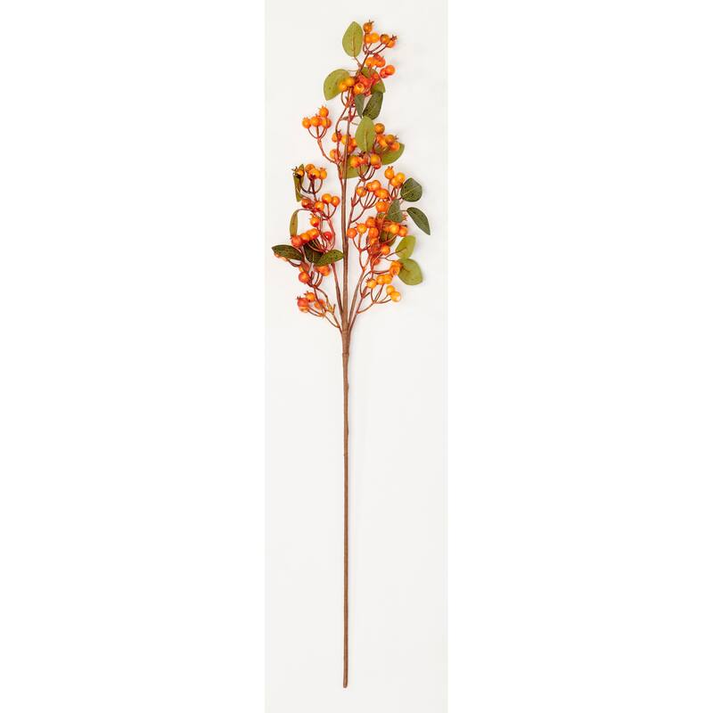 31" Fall Berries Spray, Orange, Set of 3