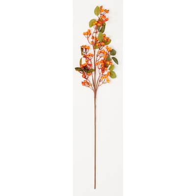 31" Fall Berries Spray, Orange, Set of 3