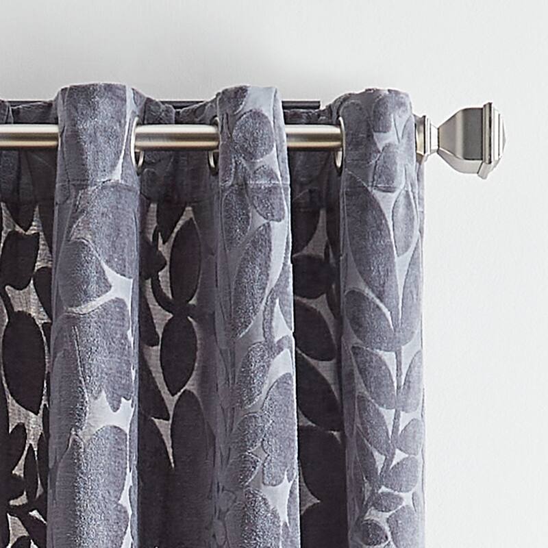 Martha Stewart Sherwood Velvet Grommet Curtain Panel Pair