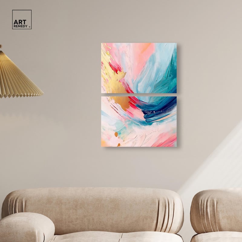 Burst of Energy Canvas Set of 2 by Art Remedy, Gallery Wrapped