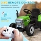 preview thumbnail 1 of 8, 12V Ride on Tractor with Trailer - Green Green