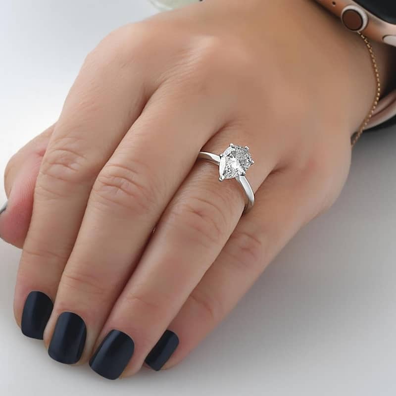 Certified 1.50Ct Pear Shape Diamond Solitaire Engagement Ring Gold Lab Grown