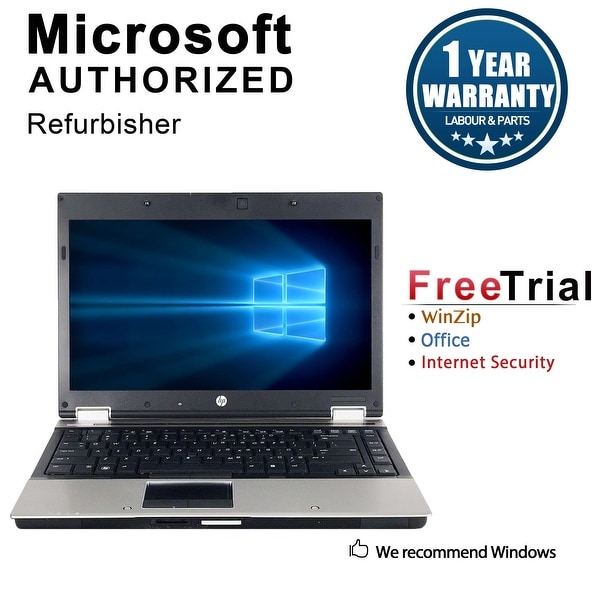 Refurbished HP EliteBook 8440W 14" Laptop Intel Core i5-520M 2.4G 4G DDR3 500G DVDRW Win 10 Pro 1 Year Warranty - Silver