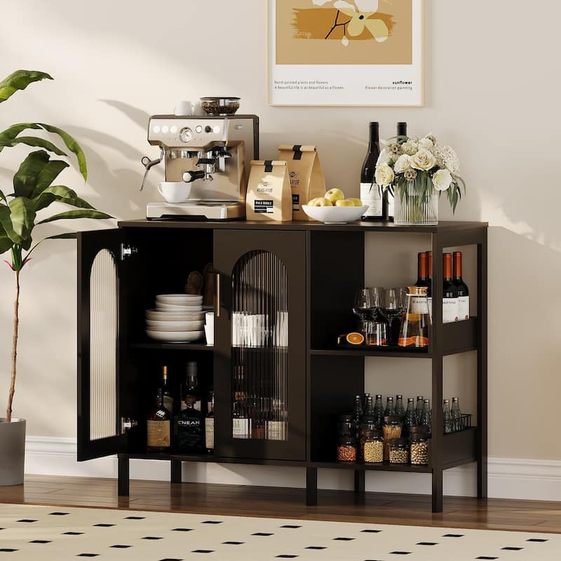Sideboard Buffet Cabinet with Storage 39.4'' - Black