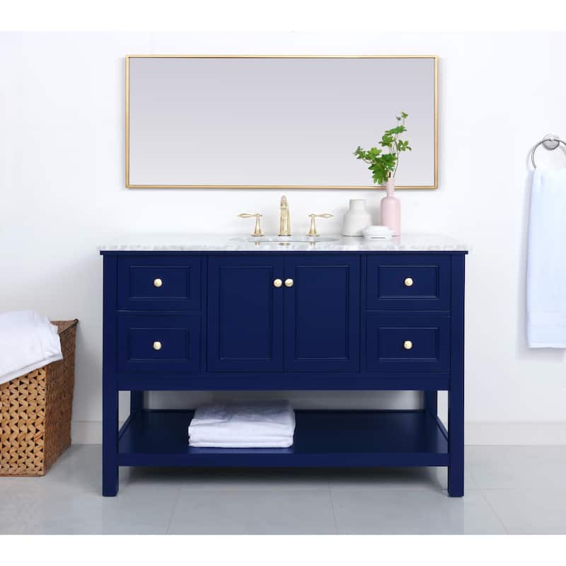 Grand 48 - 72 Inch Single Bathroom Vanity - 48 Inches - Blue