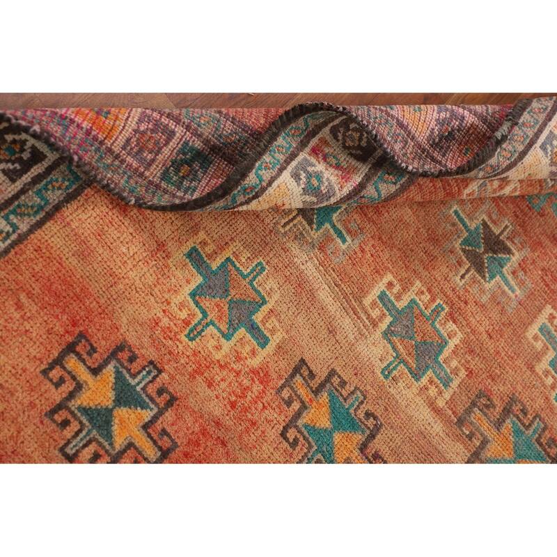 Geometric Shiraz Persian Accent Rug Hand-Knotted Wool Carpet - 4'4" x 6'4"