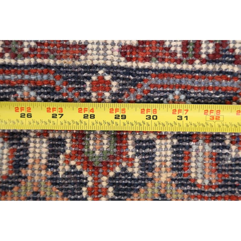 Rust Geometric Heriz Oriental Wool Area Rug Handmade Home Decor Carpet - 2'0" x 3'0"