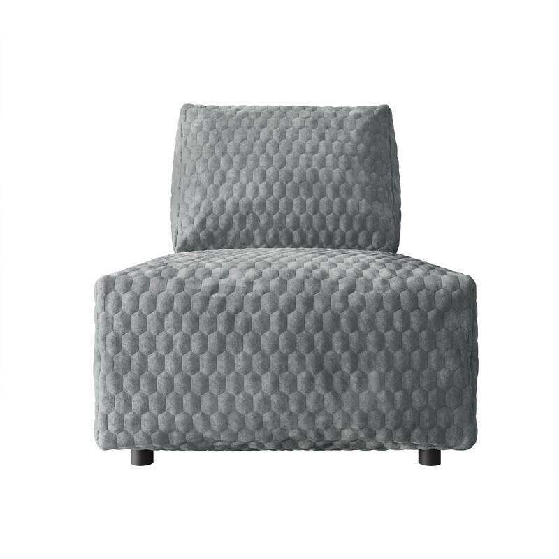 Clayfell Amos Velvet Accent Chair for Living Room - Removable Cover, High-Density Foam & Silent Footrest