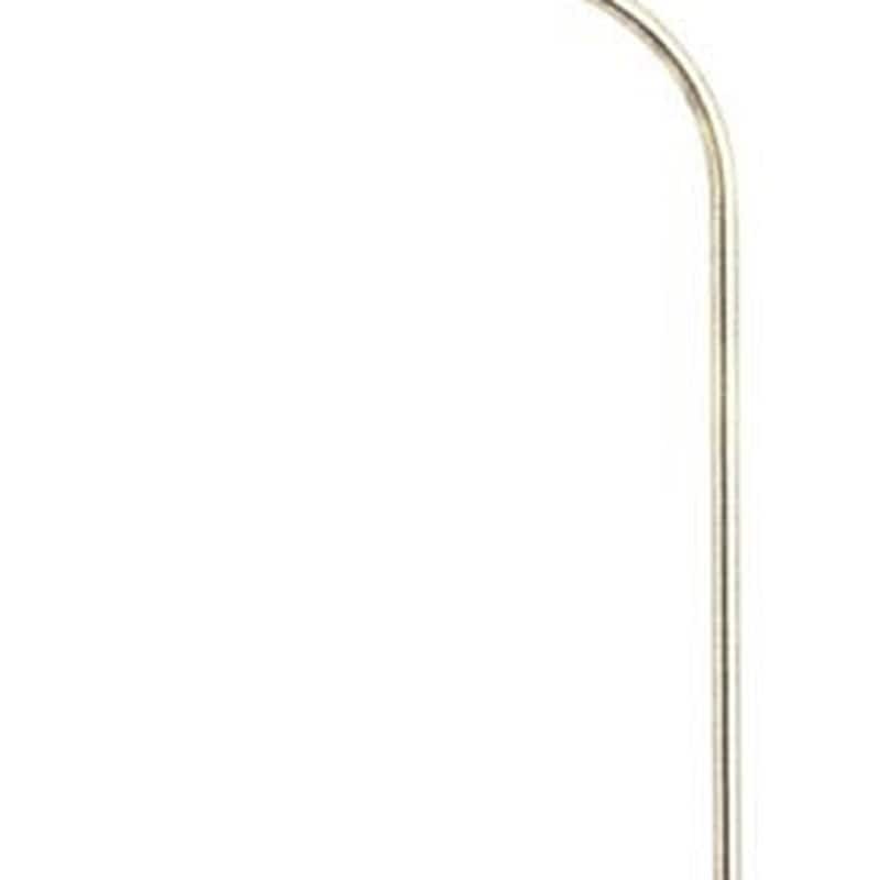 HomeRoots 68" Nickel Adjustable Traditional Shaped Floor Lamp With White Empire Shade - 21.75