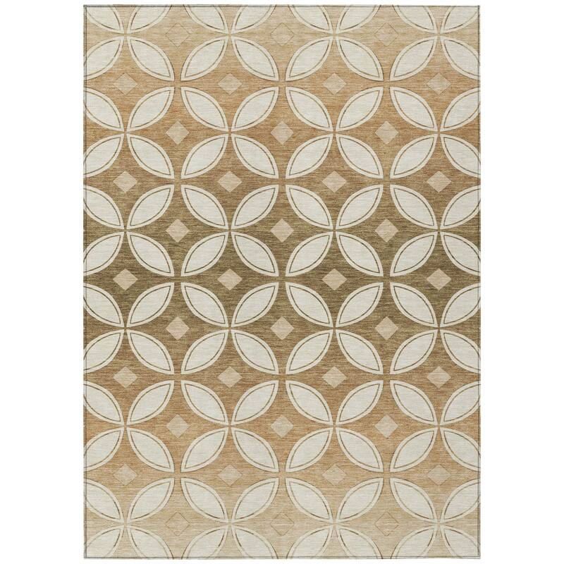Machine Washable Indoor/ Outdoor Modern Gia Chantille Rug