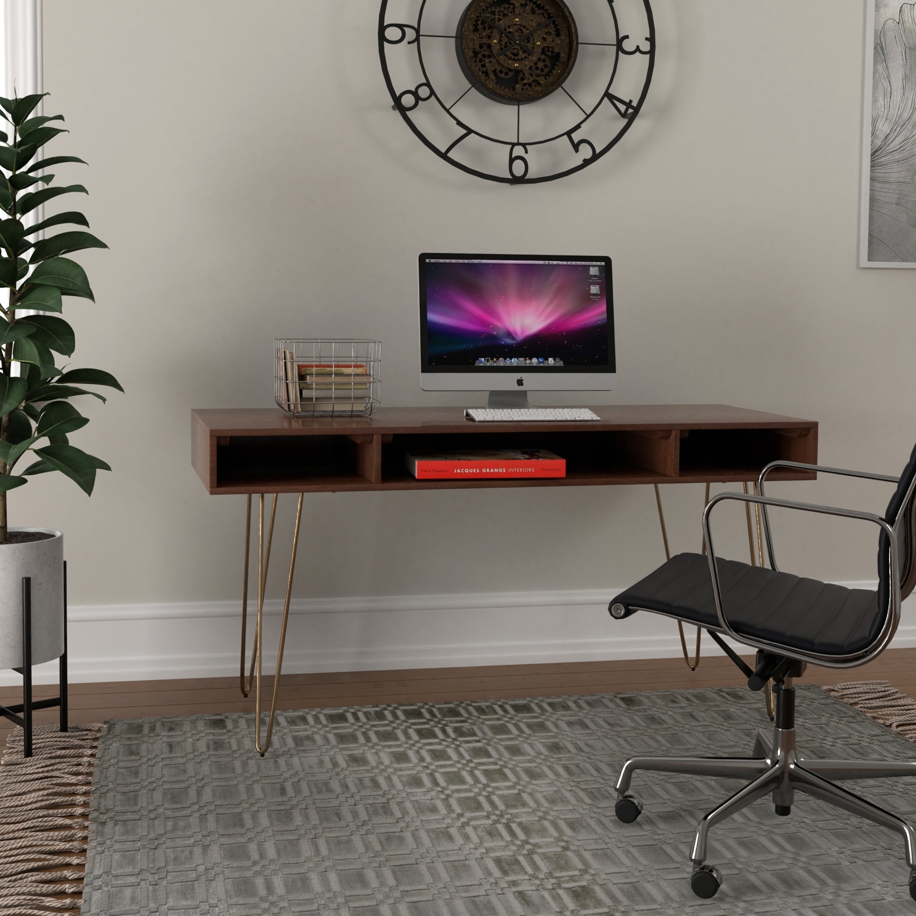 Wyndenhall sterling solid wood contemporary 42 inch wide home office outlet desk