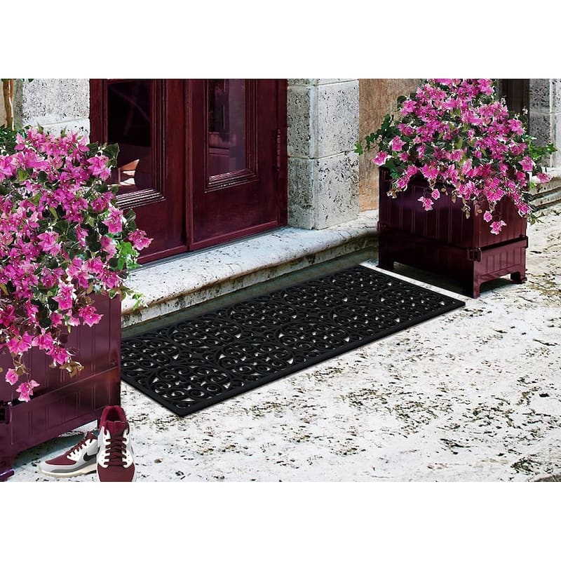 A1HC 100% Rubber Beautifully Hand Finished Elegant Large Doormat for Indoor Outdoor Use