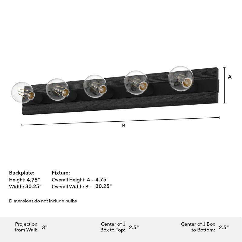 Hunter Donelson Vanity Wall Light - Rustic, Farmhouse - Damp Rated!