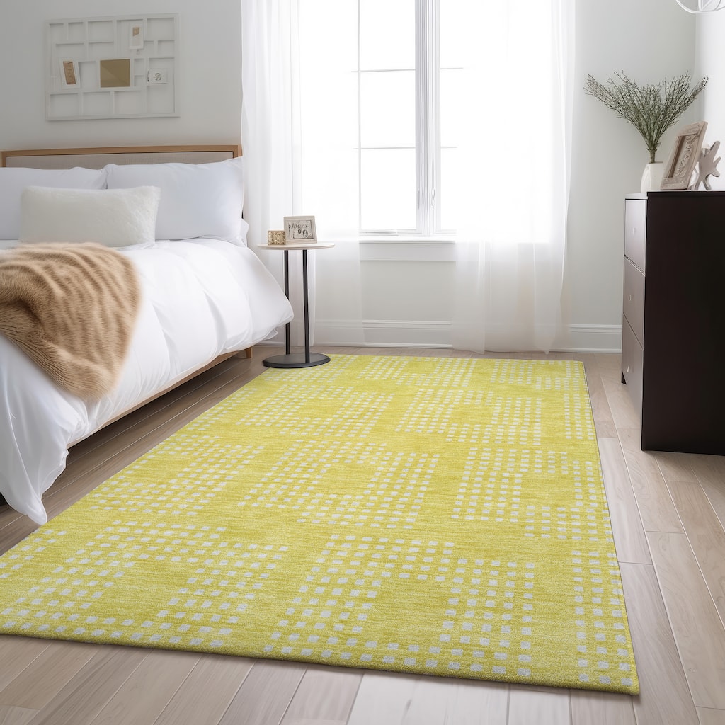 Premium Washable Super Soft Modern Houndstooth Mayfield Rug