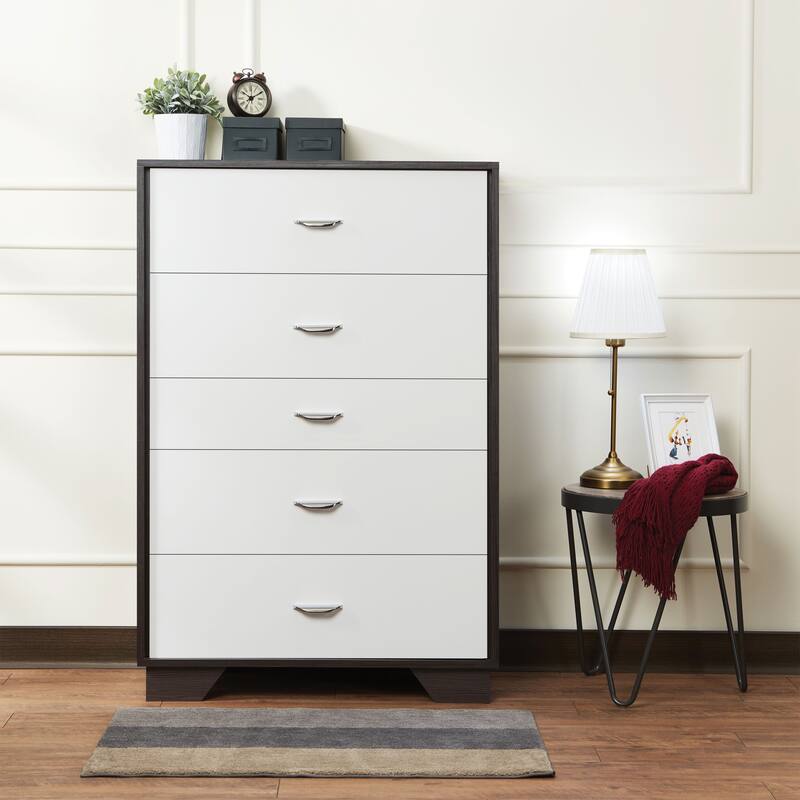 Five Drawers Dresser with Metal Handles