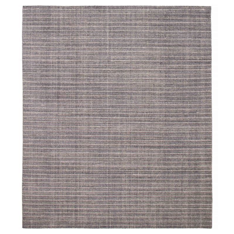 ECARPETGALLERY Braided Weave Kashkuli Gabbeh Grey Wool Rug - 8'2 x 9'6 - Dark Grey - 8'2 x 9'6