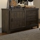 preview thumbnail 1 of 2, Thornwood Hills Rock Beaten Grey Finish Barn Door Dresser Brown
