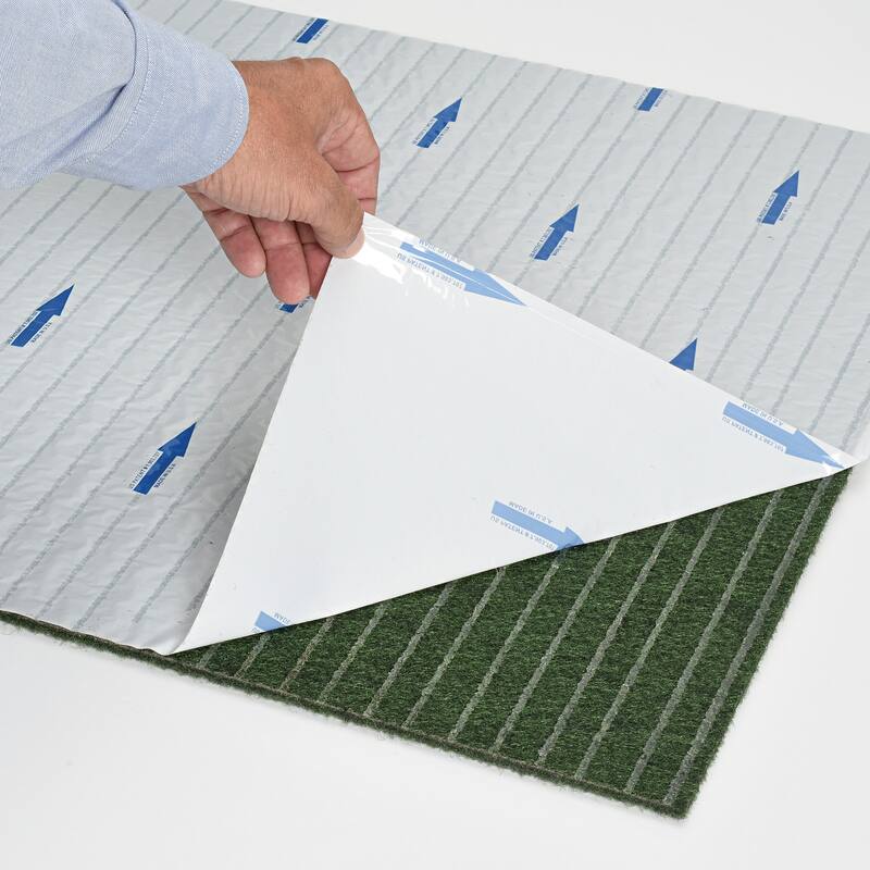 Foss Floors Grizzly Grass 24"x24" Peel and Stick Indoor/Outdoor Carpet Tiles 15/Box