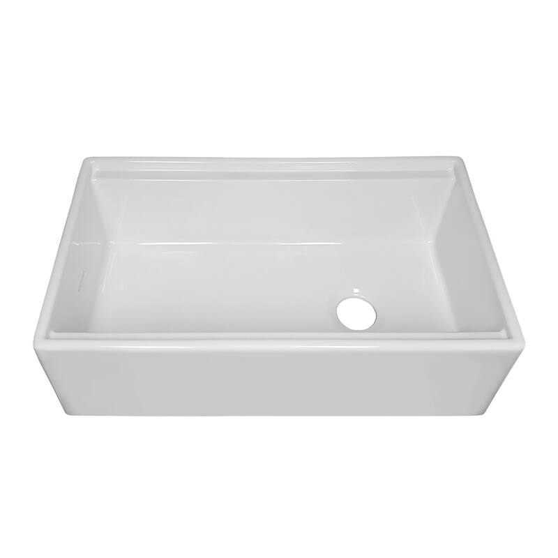 Whitehaus WHLW3019 Fireclay 30" Farmhouse Single Basin Fireclay