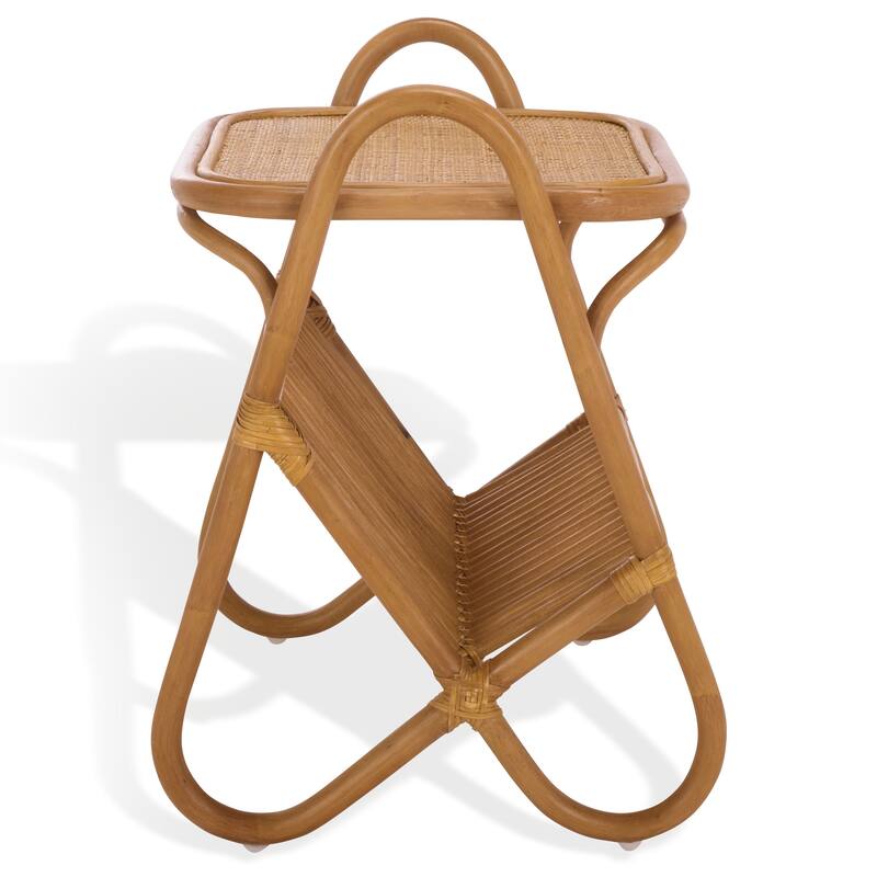 SAFAVIEH Couture Bayard Rattan Pole Accent Table - 22"W x 17"D x 23"H